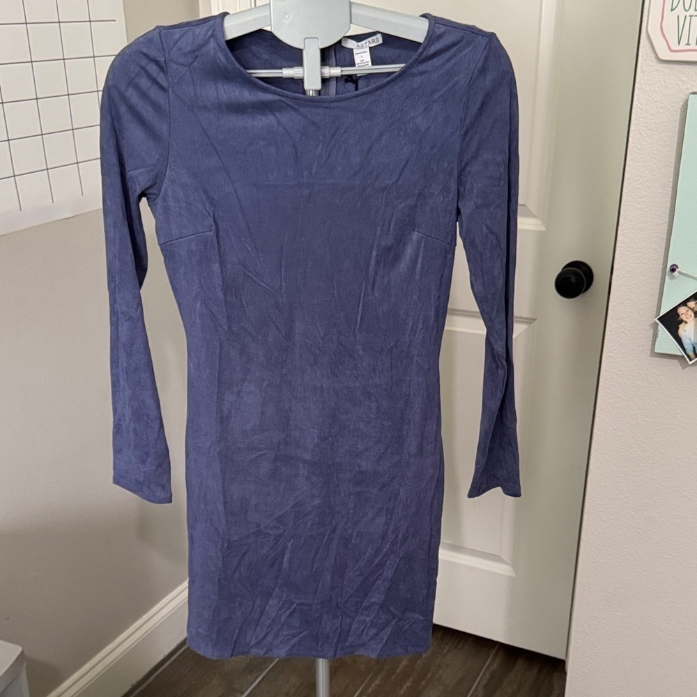 Astars Long Sleeve Dress in Slate Blue SOLDOUT